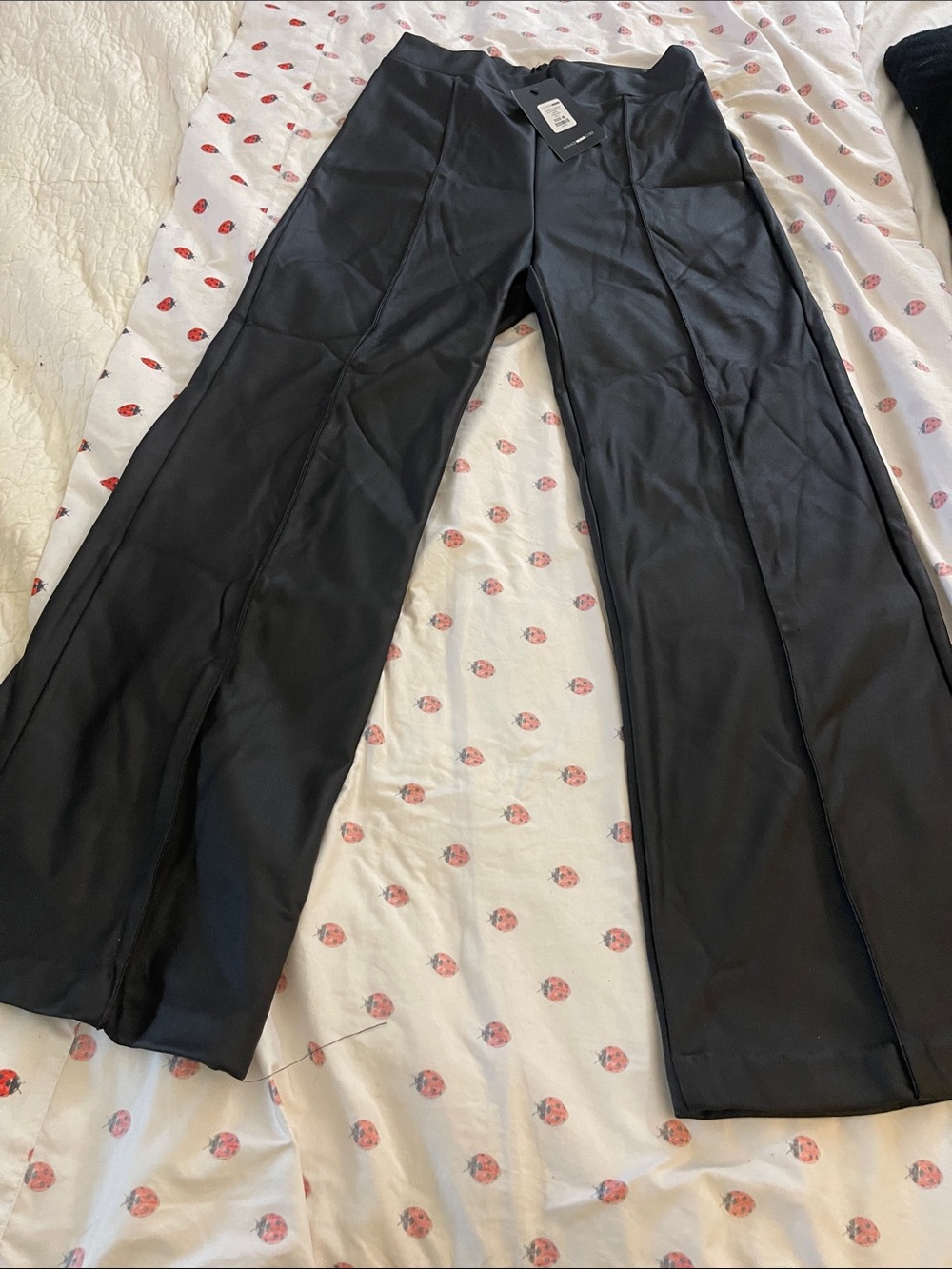 Fashion Nova Black Wide-Leg Dress Pants